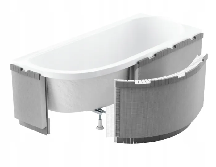 Obudowa podpłytkowa LED do wanien półokrągłych