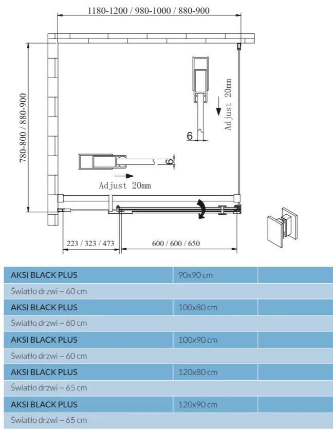 kabina2 Kabina natryskowa serii AKSI BLACK PLUS