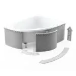 Obudowa podpłytkowa do wanien półokrągłych