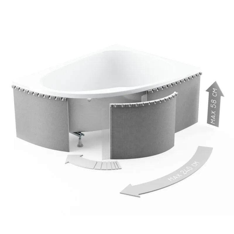 Obudowa podpłytkowa do wanien półokrągłych