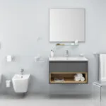 Bezrantowa miska wisząca WC Ness z deską wolnoopadającą