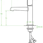 Pretto – bateria umywalkowa stojąca z korkiem