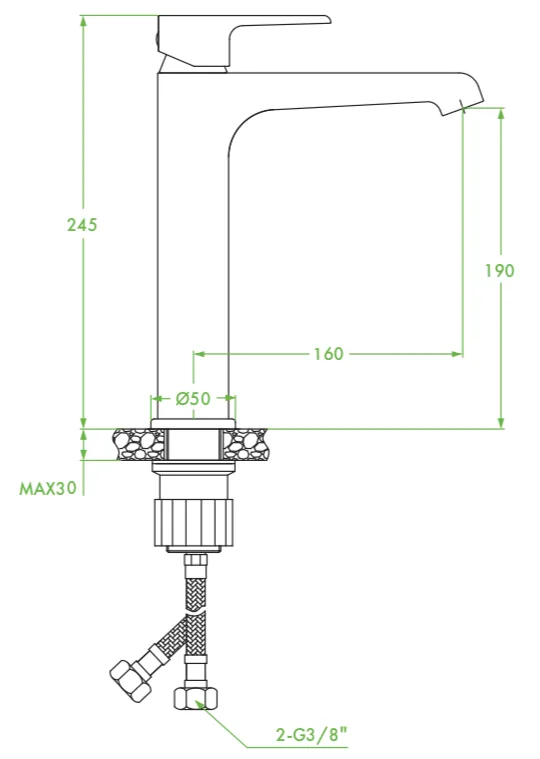 Largo – bateria umywalkowa stojąca nablatowa