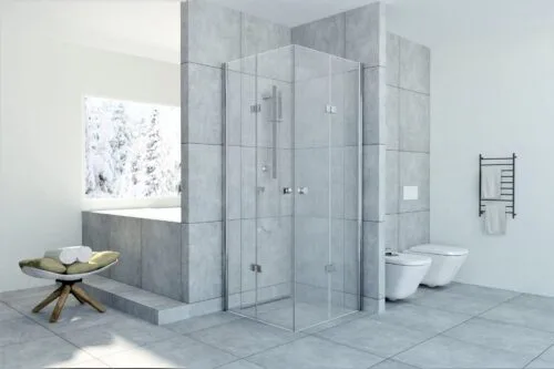 BK122-foldex-prost_m FRESH LINE- kabina kwadratowa dwudrzwiowa Foldex