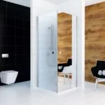 BK122PLLT-prost_m FRESH LINE- kabina kwadratowa dwudrzwiowa z lustrem