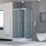 STYLIO- kabina półokrągła wysoka grafit