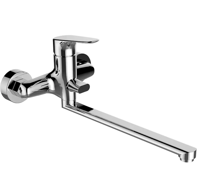 Rondo – bateria wannowa ścienna z ruchomą wylewką bez zestawu natryskowego