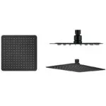 glowica-kwadratowa-czarna._ Głowica prysznicowa kwadratowa Slim czarny mat