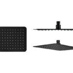 Głowica prysznicowa prostokątna Slim czarny mat