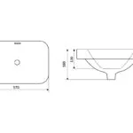 Umywalka wpuszczona w blat Hasko 57