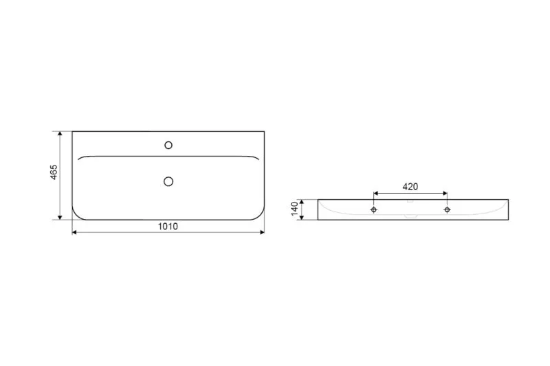 Umywalka wisząca/nablatowa Orido 101