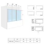 FLIPER parawan nawannowy trzyczęściowy lewy