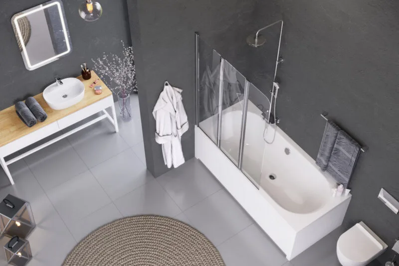 FLIPER parawan nawannowy trzyczęściowy lewy