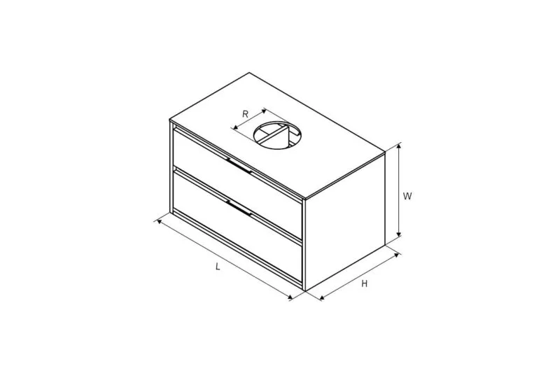 tuto-rt Szafka pod umywalkę nablatową biały/dąb