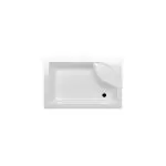 BRODZIK 120X80 PRAWY 1 biały brodzik prostokątny