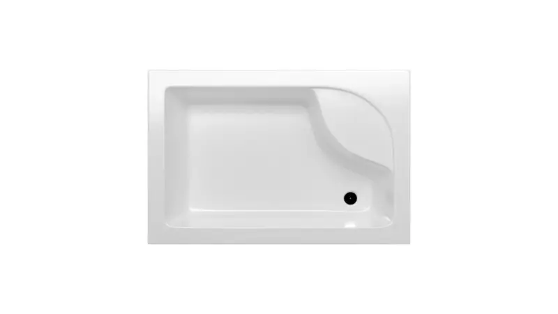 BRODZIK 120X80 PRAWY 1 biały brodzik prostokątny