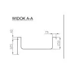 rys. brodzik głęboki schemat 120x80 cm schemat