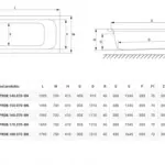 Wanna prostokątna BELL 170x70 z obudową i syfonem