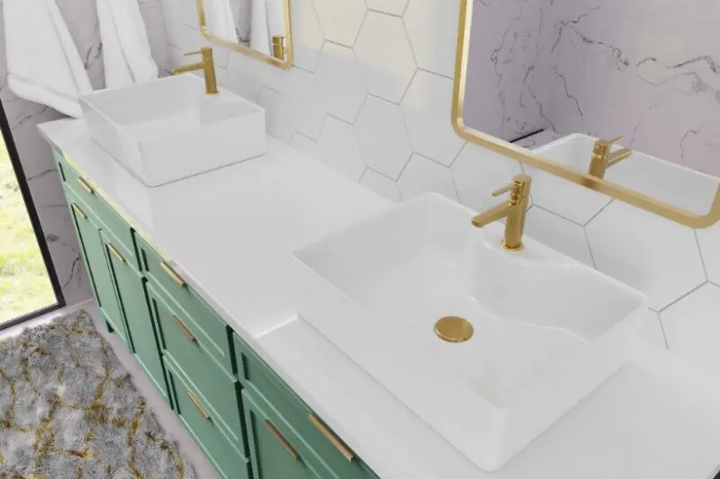 łazienka zielona i biała zielono-biała łazienka