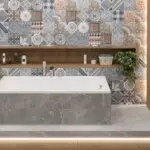 Wanna prostokątna BELL 140x70 z baterią 3-otworową chrom