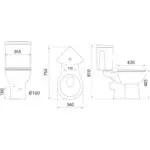 rys. tech. schemat kompaktu WC 3 rzuty