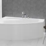 Wanna IBIZA 160x105 lewa z obudową, baterią i syfonem chrom