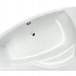 Wanna IBIZA 160x105 lewa z obudową, baterią i syfonem chrom