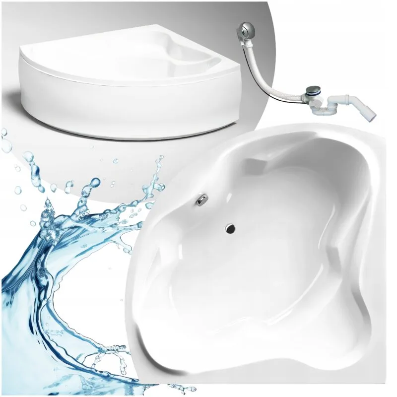 WANNA-PRZYSCIENNA-NAROZNA-Z-OBUDOWA-SIEDZISKIEM-SYFON-150x150 wanna 150x150cm narożna wanna BETA z obudową