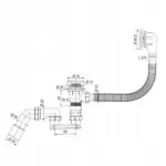 aefb404a68a3c21dd585f9f2b5965448.jpg Syfon wannowy click-clack złoto 50mm - łatwe czyszczenie, metalowy korek