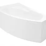 Wanna IBIZA 160x105 lewa z obudową, baterią i syfonem chrom