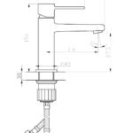 rys. techniczny bateri łazienkowej rysunek techniczny bateri łazienkowej