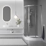 Kabina prysznicowa Desna 80x80 cm półokrągła – elegancja i ergonomia w Twojej łazience