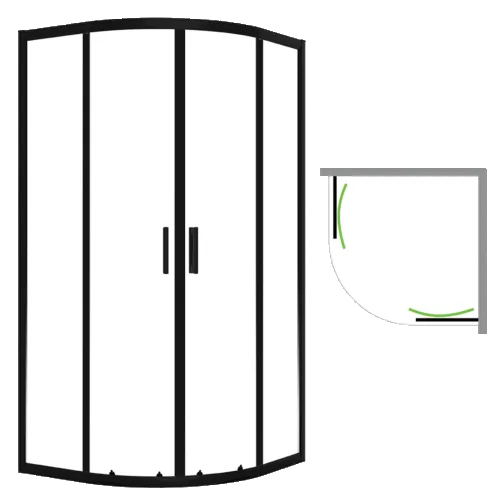 desna_kabina_polokragla_czarna Kabina natryskowa Desna półokrągła 80x80 cm – nowoczesność, funkcjonalność i elegancja