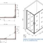 Kabina prysznicowa narożna MEXO 120x80x185 cm – nowoczesny design i wygoda na co dzień