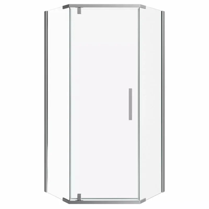 Kabina prysznicowa Pentagonalny chrom 80x80 z hartowanego szkła i powłoką CleanGLASS