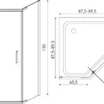Kabina natryskowa Kerra Metro 90x90 cm z czarną kratą