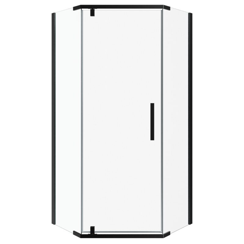 Nowoczesna Kabina Prysznicowa 80x80x190 czarna pentagonalna  – Komfort, Styl i Bezpieczeństwo