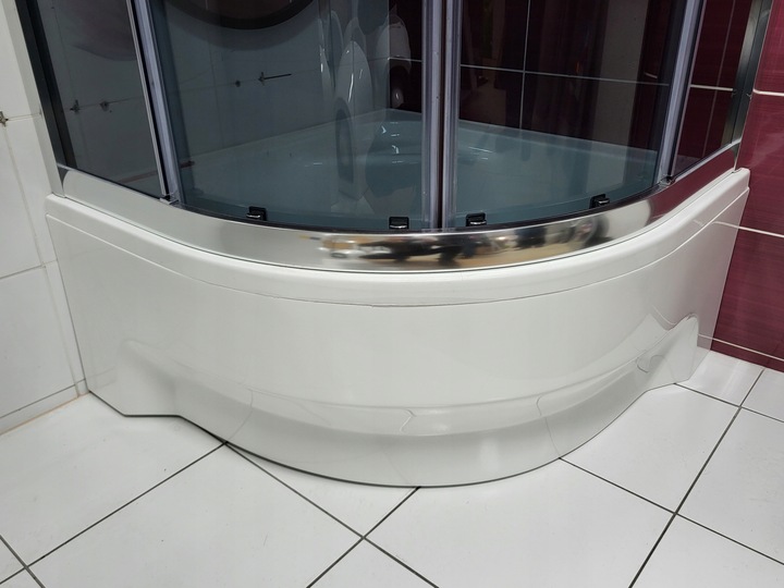 KABINA PRYSZNICOWA 90x90 PÓŁOKRĄGŁA NAROŻNA PRZESUWNA BRODZIKI SYFON