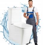 KOMPAKT WC STOJĄCY PIONOWY BEZRANTOWY BIAŁY WYPINANA DESKA WOLNOOPADAJĄCA MADERO ELITE