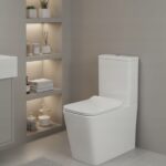 KOMPAKT WC STOJĄCY PIONOWY BEZRANTOWY BIAŁY WYPINANA DESKA WOLNOOPADAJĄCA MADERO ELITE