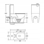 KOMPAKT WC STOJĄCY PIONOWY BEZRANTOWY BIAŁY WYPINANA DESKA WOLNOOPADAJĄCA MADERO ELITE