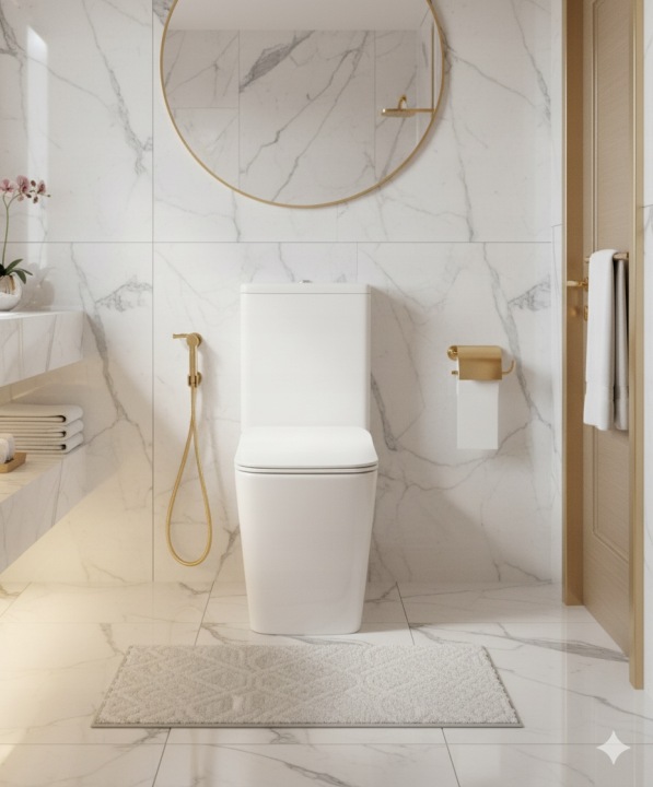 KOMPAKT WC STOJĄCY PIONOWY BEZRANTOWY BIAŁY WYPINANA DESKA WOLNOOPADAJĄCA MADERO ELITE