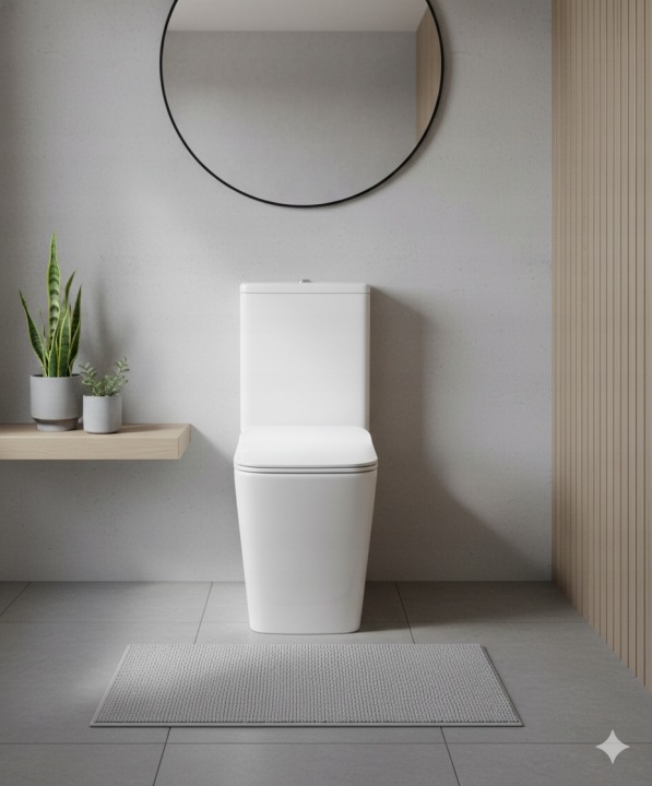 KOMPAKT WC STOJĄCY PIONOWY BEZRANTOWY BIAŁY WYPINANA DESKA WOLNOOPADAJĄCA MADERO ELITE