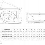 WANNA Z OBUDOWĄ SYFONEM NAROŻNA LEWA ASYMETRYCZNA AKRYLOWA BIAŁA 150X100