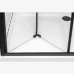Kabina prysznicowa Solid 100x80 czarna drzwi składane