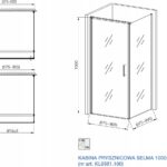 Kabina prysznicowa narożna uchylna kwadratowa czarna 100x100 Black