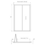 Kabina prysznicowa Solid 100x80 czarna drzwi składane