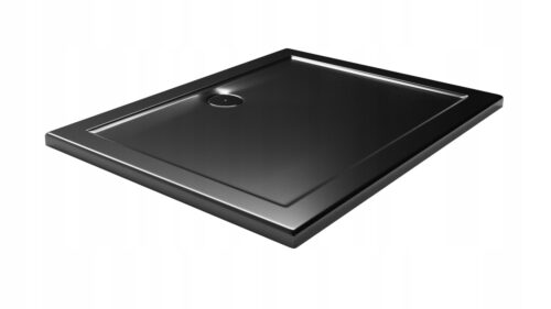 BRODZIK LAZIENKOWY POSADZKOWY PRYSZNICOWY 120X90X4 PROSTOKATNY CZARNY