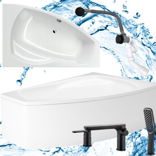 WANNA-Z-OBUDOWA-170X115-NAROZNA-ASYMETRYCZNA-PRAWA-Z-BATERIA-SYFON WANNA Z OBUDOWĄ 170X115 NAROŻNA ASYMETRYCZNA PRAWA Z BATERIĄ SYFON